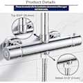 Miniatyrbillede 4 af 4: Termostatisk bruseblander med 2 udgange, messing, termostatisk brusearmatur, dobbelt bruseblander, højt udløb G3/4 Bsp (26,4 mm) + lavt G1/2 \"bsp (21 mm)