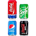 Miniatyrbillede 1 af 5: Dåseovertræk der ligner sodavand, silikoneetui til dåser, dåseomslag, passer til alle 355 ml (12 fl oz). (Blandet - 4-pak) - God