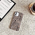 Pikkukuva 2 / 5: Leopardi Gepardi -kuvioinen puhelinkotelo iPhone 12 ja 12 Pro -puhelimille, tyttömäinen muotoilu, pehmeä joustava suojaava ylellinen kumigeelikuori (iPhone 12/12 Pro){HH}