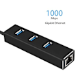 Pikkukuva 2 / 3: USB 3.0 Ethernet -keskitin, alumiininen USB Rj45 -sovitin C-jakaja
