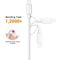 Miniatyrbilde 3 av 5: 3 stk iPhone-lader 3p2m iPhone Lightning-kabel Ultra Slitesterk Kontakt for iPhone 13/13 Pro/12/12 Pro Max/11/11 Pro/x/xs/xr/8/8 Plus/7/7 Plus/6s/6s