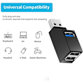 Miniatyrbilde 4 av 5: USB-hub, Mini USB 3.0-hub eller bærbar adapter (3 porter)