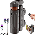 Miniatyrbillede 1 af 5: 2025 ny Pocketflex bærbar selfiestang, Pocket Flex mini stativ, JJ02 vendbart mini stativ, 360° Pocket Flex selfiestang med fjernbetjening.