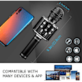 Pikkukuva 2 / 3: Karaoke Bluetooth -mikrofoni, 5-in-1 lasten ja aikuisten tallennus- ja laulumikrofoni (pinkki)