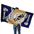 Miniatyrbillede 1 af 4: 70 * 140cm Stor Fodbold Badehåndklæde Real Madrid Tryk Rektangulær Badehåndklæde Strand Stor Håndklæde