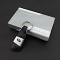 Miniatyrbillede 1 af 2: Ægte læder Toyota nøglering Black one size