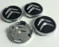 Cit01- 60MM 4-pack Centrumkåpor Citroen Silver one size