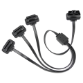 Miniatyrbillede 2 af 5: 1x3 OBD2 OBDII Splitter forlængerkabel 1x han 3x hun Black