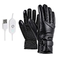 Miniatyrbillede 1 af 7: Kunstlæder Handsker med Varmespoler Varmehandsker Black XL