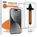 2-Pack Skjermbeskytter kompatibel med iPhone 15 Pro – Ramme Transparent one size