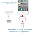 Miniatyrbild 4 av 7: 3st 8 - pin till 30 - pin Lightning adapter för iPhone, iPad.. Vit