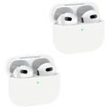 Miniatyrbillede 1 af 6: 2x Sort Apple AirPods 3 etui silikone beskyttende etui til AirPods 3 White one size