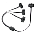 Miniatyrbillede 3 af 5: 1x3 OBD2 OBDII Splitter forlængerkabel 1x han 3x hun Black