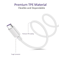 Pikkukuva 8 / 8: 3x. 5A USB 3.1 A - USB C SuperCharge 2M White one size