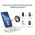 Miniatyrbillede 5 af 6: 3 - 1 Qi Ladestation til iPhone, Apple Watch, AirPods White one size