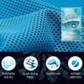 Miniatyrbillede 7 af 8: Træningshåndklæde Køling Ultra Absorbent Hurtigttørrende håndklæde Blødt mikrofiber Green one size