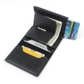 Pikkukuva 2 / 3: Musta RFID - NFC-suojanahkainen lompakkokorttikotelo - 6kpl Black one size