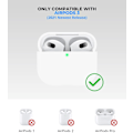Miniatyrbillede 3 af 6: 2x Sort Apple AirPods 3 etui silikone beskyttende etui til AirPods 3 White one size