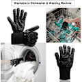 Miniatyrbillede 7 af 7: Grillhandsker varmebestandige op til 800°C ovnhandsker Black one size