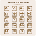 Miniatyrbillede 7 af 8: Digitalt multimeter med delt 4,7 tommer LCD. RØD Red one size