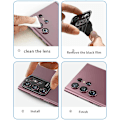 Miniatyrbillede 5 af 9: Sort Samsung S22 Ultra kamera linsecover Transparent one size