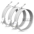 3X Lightning USB kabel till Apple (2 Meter) Vit