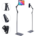 Miniatyrbillede 7 af 9: Gulvstativ til tablet-telefoner op til 13 tommer Black one size