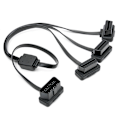 Miniatyrbillede 1 af 5: 1x3 OBD2 OBDII Splitter forlængerkabel 1x han 3x hun Black