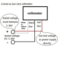 Miniatyrbilde 8 av 8: Grønt digitalt voltmeter 3,3-30V Black one size