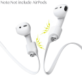 Miniatyrbilde 4 av 4: 2x Hvit magnetisk silikon ledning Apple AirPods stropp stropper White one size