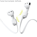 Miniatyrbillede 4 af 4: 2x Hvid magnetisk silikonsnor Apple AirPods stroppestropper White one size