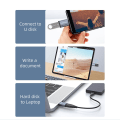 Miniatyrbild 6 av 9: USB Hane till USB-C Hona dataöverföring med hög hastighet, USB A till USB C grå one size