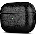 Miniatyrbild 4 av 5: Läder Fodral för Apple Airpods Pro 2 - Svart Svart one size