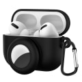 Miniatyrbild 1 av 5: AirPods Pro silikonskal med AirTag hållare Svart Svart one size