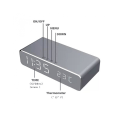 Miniatyrbilde 4 av 5: Vekkerklokke med trådløs lading Silver one size