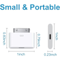 Miniatyrbillede 3 af 7: 3 stk.8-pin til 30-pin adapter til iPhone, iPad .. White