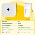 Miniatyrbillede 4 af 8: Q30 etiketmaskine termisk miniprinter Bluetooth med 9 etiketruller White