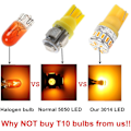 Miniatyrbilde 5 av 6: 4X T10 Canbus W5W 18 st 3014 LED - Gul Yellow one size