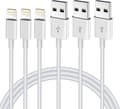 3x Lightning USB kabel till Apple (3 Meter) Vit