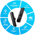 Miniatyrbillede 2 af 8: Bluetooth -adapter Kompatibel med Nintendo Switch / OLED / Lite, BT 5.0 Black