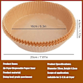 Miniatyrbillede 6 af 7: 50 stk. 16x4,5 cm Air Fryer Bagepapir Ark Former runde Engangspapir Brown one size