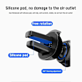 Pikkukuva 4 / 6: Mobiiliteline autoon - Spring Gravity auton pidikkeen ilmanotto Black