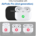 Miniatyrbillede 2 af 6: 2x Sort Airpods PRO 2 Silikone skal Black one size