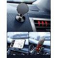 Miniatyrbillede 4 af 8: 2X 360 Universal magnetisk mobilholder til bil sort Black one size