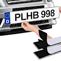 Miniatyrbilde 1 av 4: 2X Nummerskiltholder for selvklebende bil Black