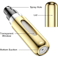 Miniatyrbild 3 av 6: 2X Perfume Atomizer 8 ml Parfymflaska för resa Silver one size