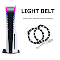 Miniatyrbilde 8 av 8: Led-ring til Playstation 5 PS5-appkontrollert + fjernkontroll White one size