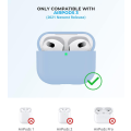 Miniatyrbilde 3 av 6: 2x Lilla Apple AirPods 3 silikonbeskyttelsesdeksel for AirPods 3 Purple one size
