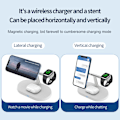 Miniatyrbillede 2 af 6: 3 - 1 Qi Ladestation til iPhone, Apple Watch, AirPods White one size
