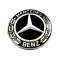 Miniatyrbillede 1 af 3: Mercedes-Benz hætte Emblem Sort 57mm Black one size